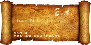 Eiser Atália névjegykártya